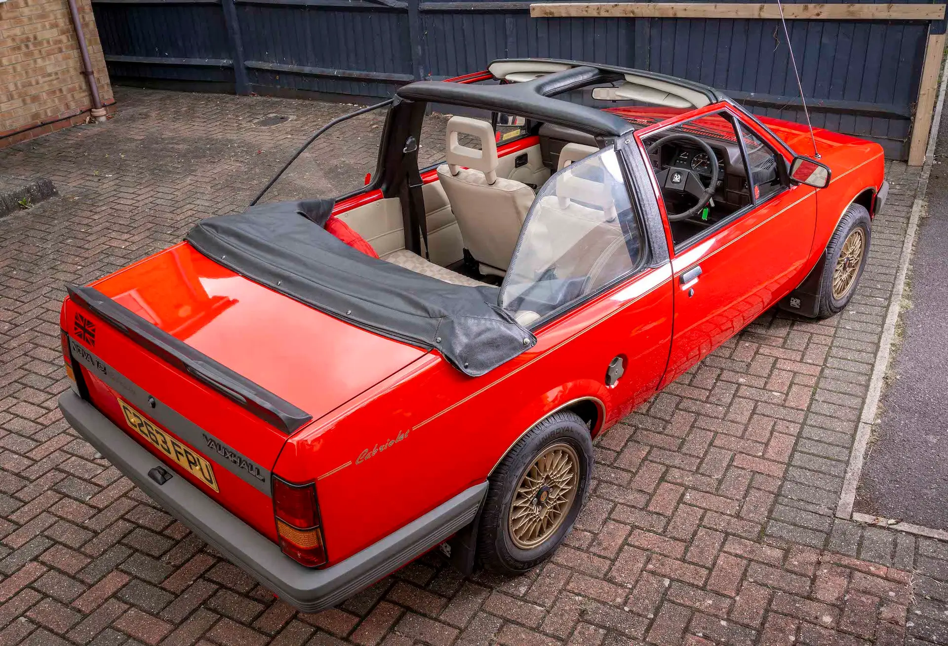 Vauxhall Nova Cabriolet red